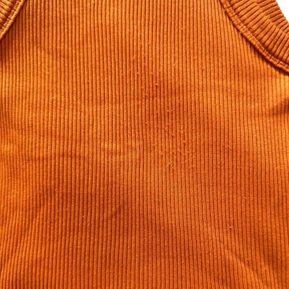 Hand-dyed Wesley from Bandier basic bronze orange tank top. Size XS. - Picture 6 of 7